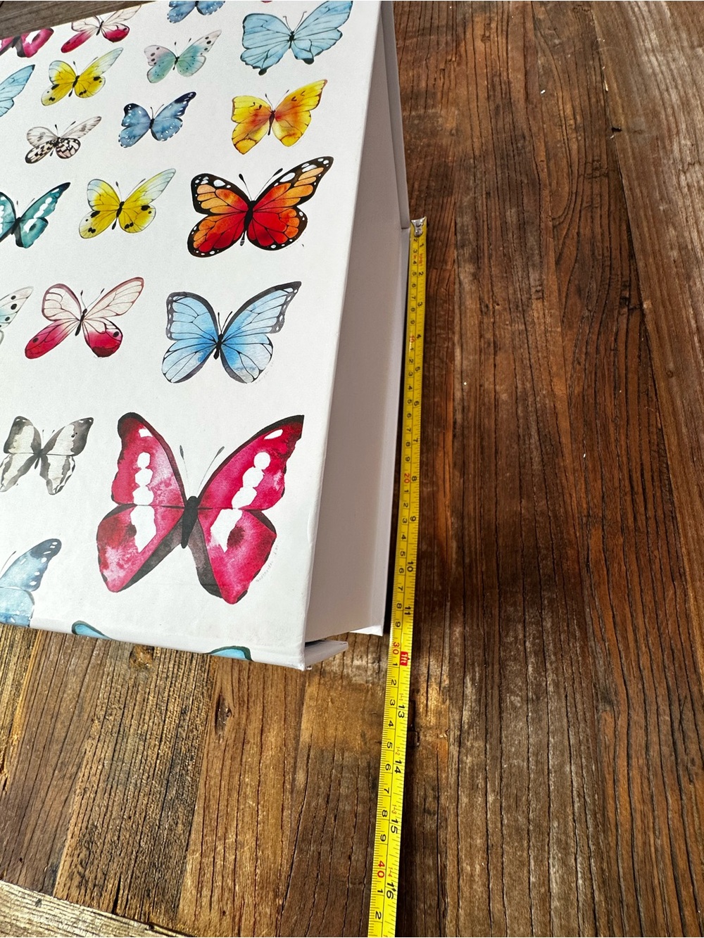 Butterfly Pattern Storage Box Set - White with Multi-Color Butterflies - Picture 11 of 16